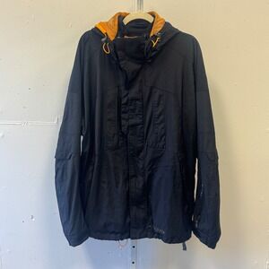 Burton Snowboard Jacket Parka Mens XL Black Orange Mesh Technical Ski Coat